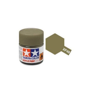 Tamiya Mini XF-49 Flat Khaki Acrylic Paint 10ml Bottle - 81749
