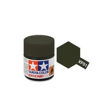 Tamiya Mini XF-51 Flat Khaki Drab Acrylic Paint 10ml Bottle - 81751
