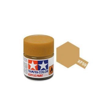 Tamiya Mini XF-59 Flat Desert Yellow Acrylic Paint 10ml Bottle - 81759