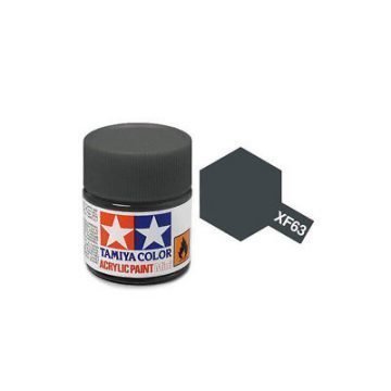 Tamiya Mini XF-63 Flat German Grey Acrylic Paint 10ml Bottle - 81763