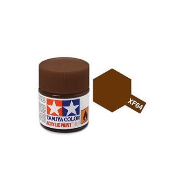 Tamiya Mini XF-64 Flat Red Brown Acrylic Paint 10ml Bottle - 81764