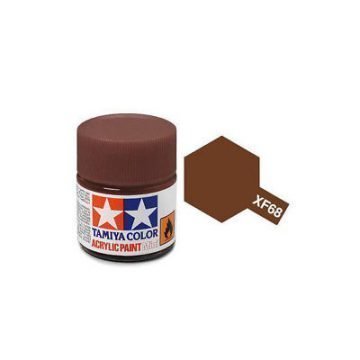 Tamiya Mini XF-68 Flat NATO Brown Acrylic Paint 10ml Bottle - 81768