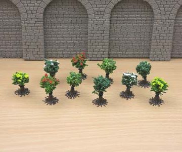 59507 Jordan No.9B pack of 10 small coloured bushes