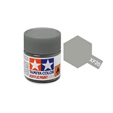 Tamiya Mini XF-20 Flat Medium Grey Acrylic Paint 10ml Bottle