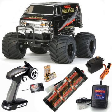 Tamiya Lunch Box Black Edition Kit Ready to Go Bundle 58546