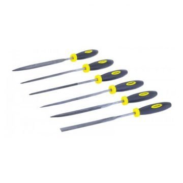 Rolson 6pc 140mm Needle File Set Rubber Grip