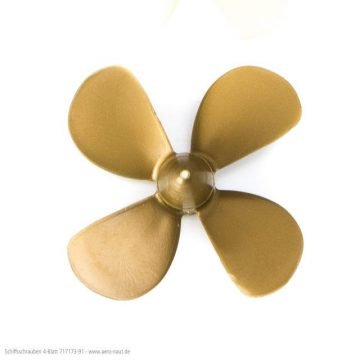 Aeronaut 50mm M4 Nylon Propeller LH Brass Coloured 4 Blade