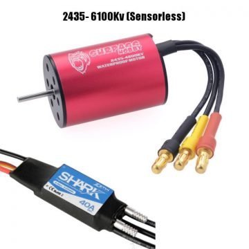 6100KV Brushless Motor with Marine RC Boat Brushless ESC 40A