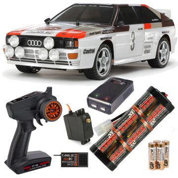 Tamiya Audi Quattro A2 Rally - TT-02 #58667 Ready To Go Bundle
