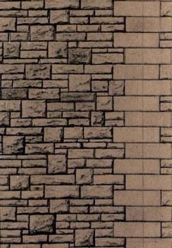 SuperQuick D12 Grey Rubble Walling Paper, Pack of 6 Sheets
