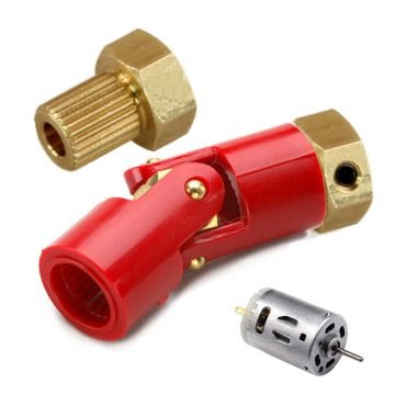 Model RC Boat Complete Coupling for 385 Motor to M4/4mm Threaded Propeller Shaft