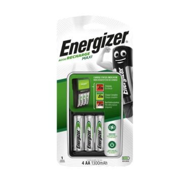 Energizer Maxi Charger + 4 x AA 1300mAh Batteries