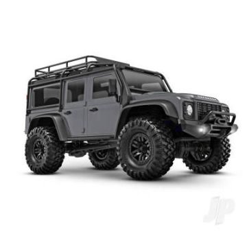 TRX-4M Land Rover Defender 1:18 4WD Electric Trail Crawler, Silver + TQ, ECM-2.5, Titan 87T, 750mAh LiPo, USB Charger, Clipless Body
