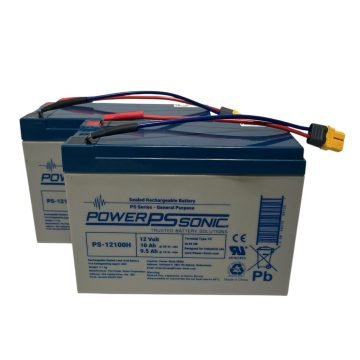 Carp Royal Bait Boat Batteries 12V Volt 10AH Duke Pro, Duke King, Imperator, Baron with XT60 Connectors - Power Sonic - Pair