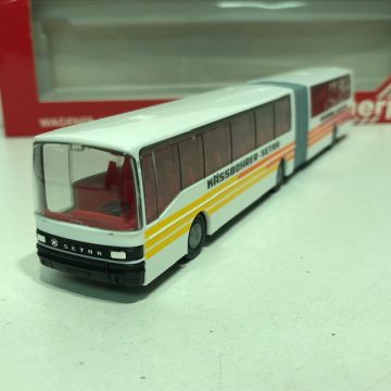 Herpa 1/87 HO Scale Setra S221UL Bendy Bus Kassbohrer Setra Regional SG221UL White Boxed