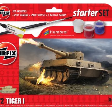 A55004 Airfix Starter Set With Glue & Paint German Tiger 1 Tank 1:72 Scale Kit