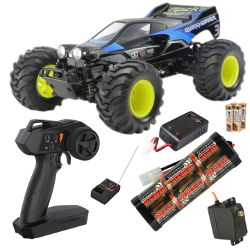 Tamiya Quirkhopper Buggy 58756 (GF-02) Kit Ready to Go Bundle with Wheel Radio